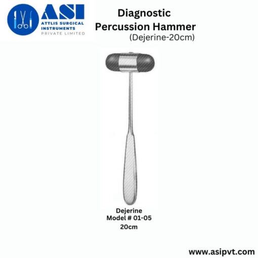 Dejerine Percussion Hammer without Needle – Medical Reflex Hammer for Neurological Exams by Attlis