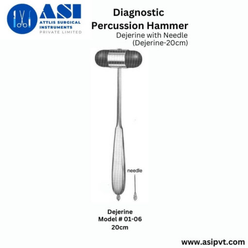 Dejerine Percussion Hammer with Needle – Stainless Steel Neurological Reflex Tool by Attlis Surgical Instruments